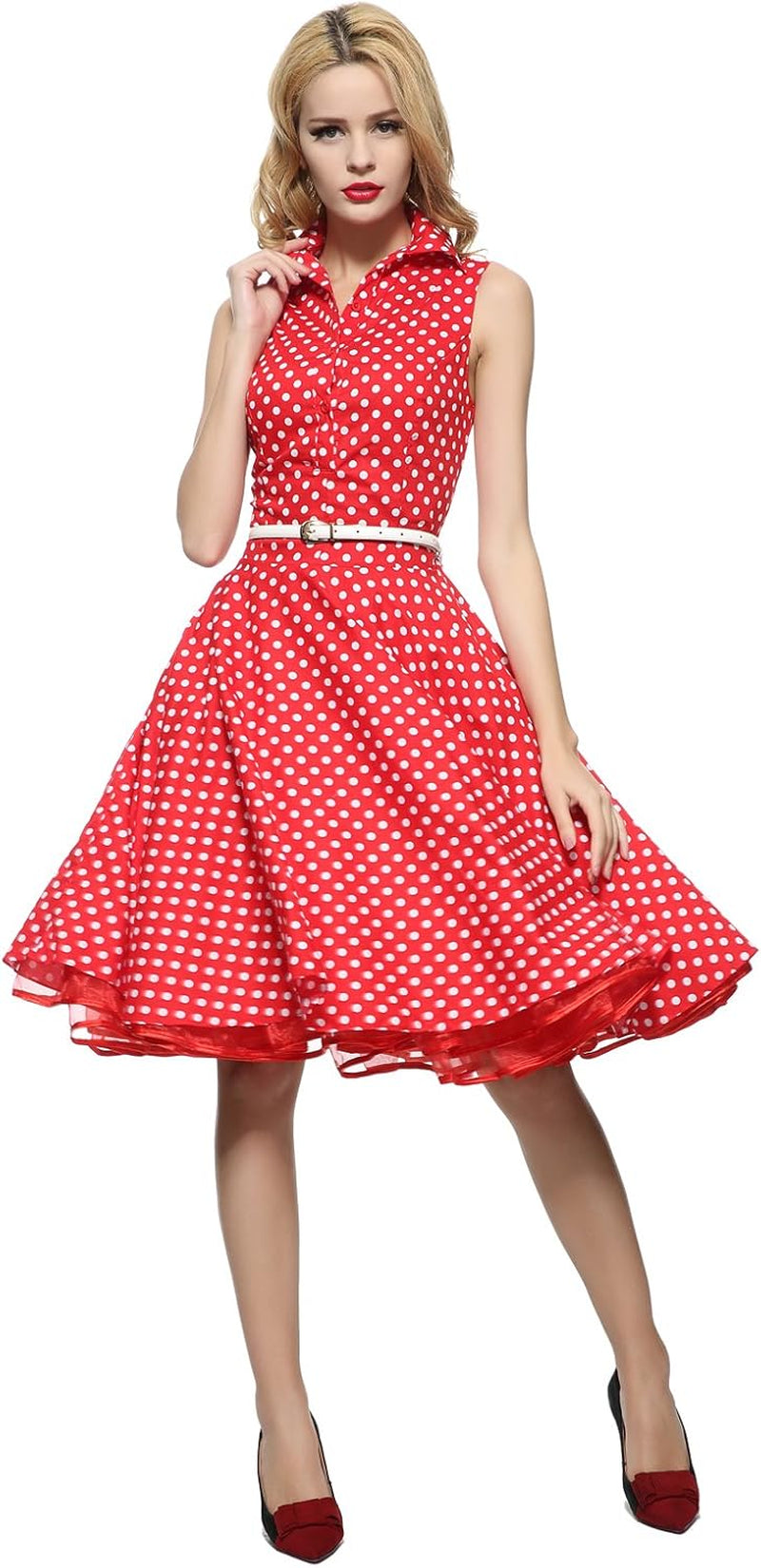 Women'S 1950S Vintage Rockabilly Full Circle Dress