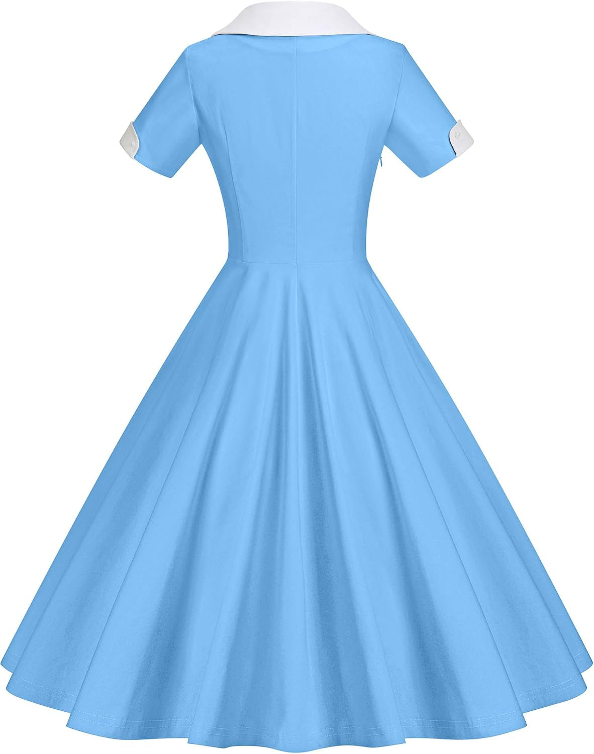 Womens 1950S Cape Collar Vintage Swing Stretchy Dresses