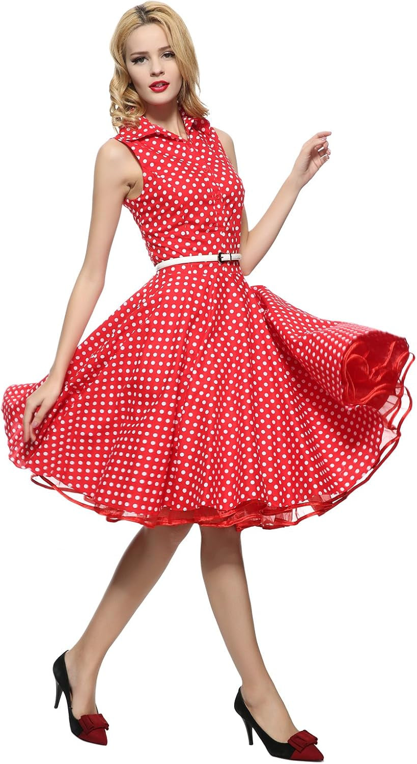 Women'S 1950S Vintage Rockabilly Full Circle Dress