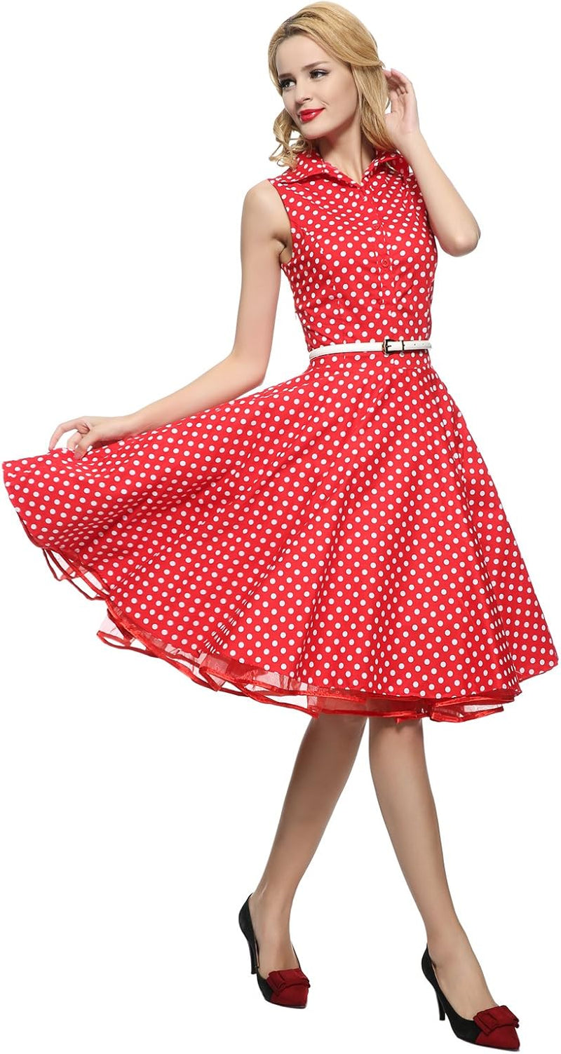 Women'S 1950S Vintage Rockabilly Full Circle Dress